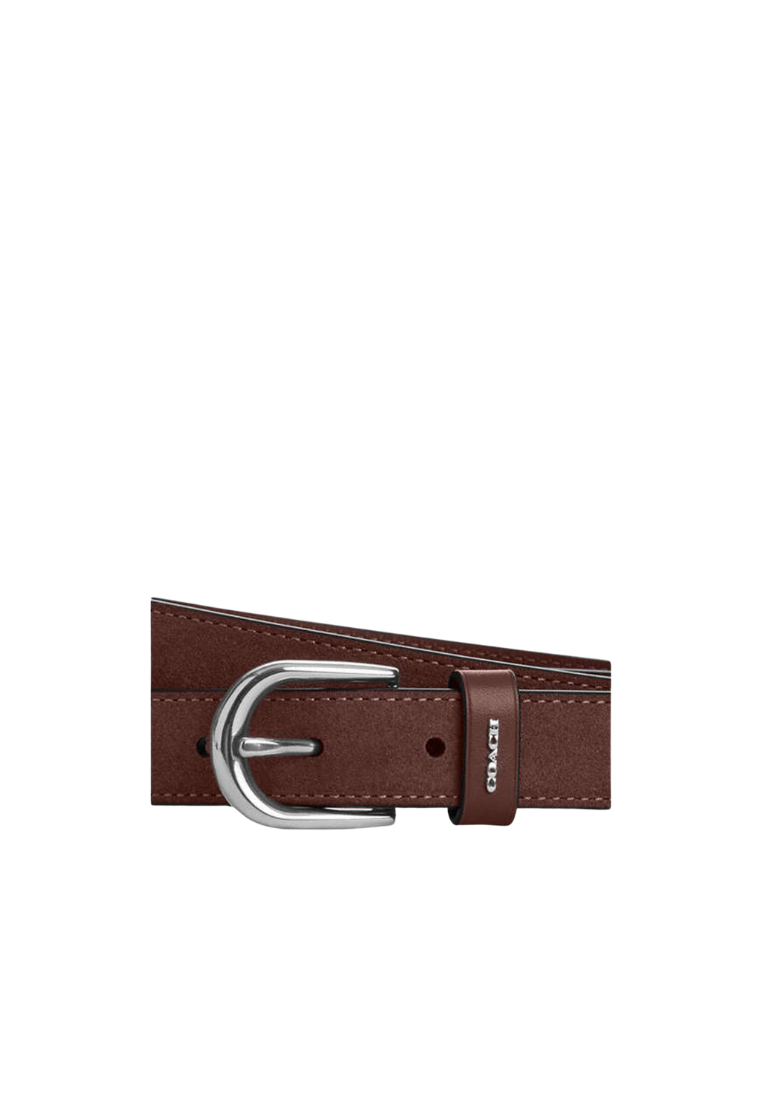Coach Classic Buckle Belt Extra Small In Silver Espresso CX055