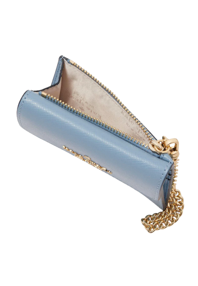 Kate Spade Madison Wallet Mini with Chain In Polished Blue KC591