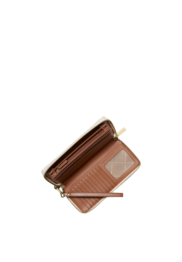 Michael Kors Large Signature Jet Set Travel 35F8GTVT3B Continental Wallet In Vanilla