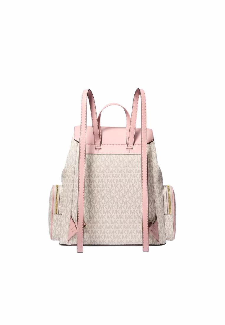 Michael Kors Jet Set Large Logo Backpack In Powder Blush Multi 35T1GTTB3B