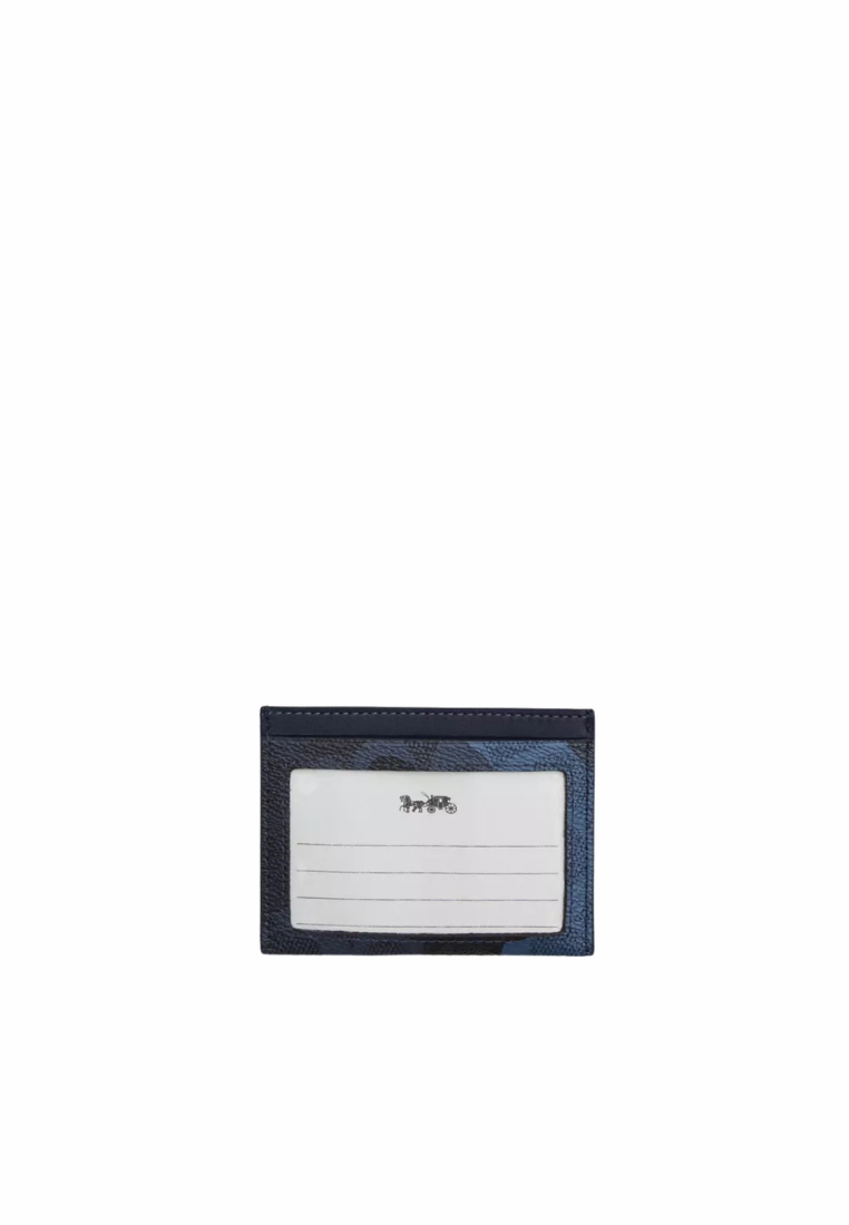 Coach ID Card Wallet In Blue Multi CY266