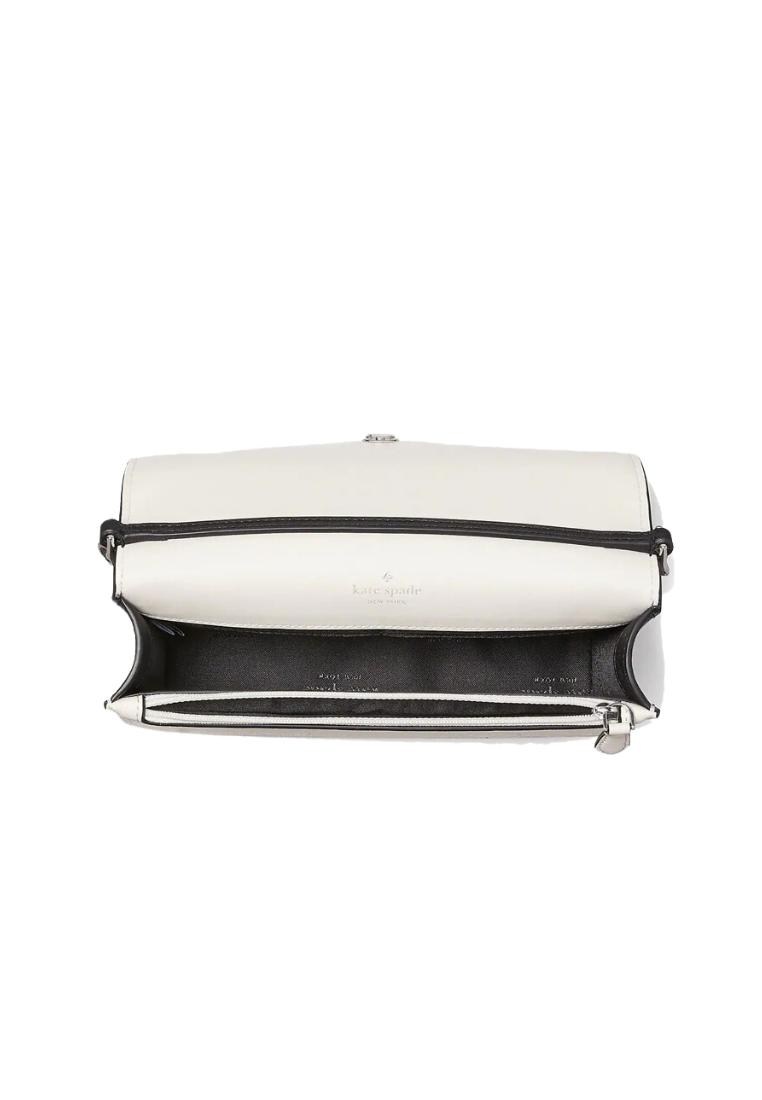 Kate Spade Madison Crossbody Bag Flap Convertible In Platinum Grey KC623