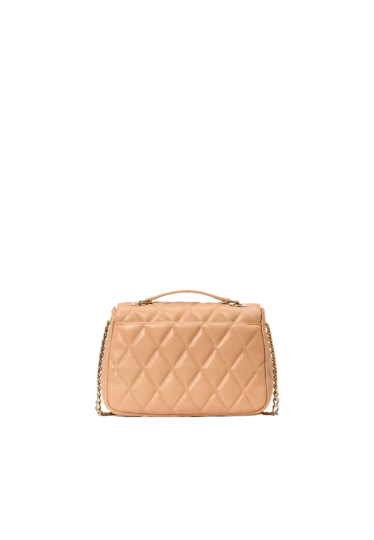 Kate Spade Carey Quilted Small Flap Crossbody Bag In Tiramisu KJ949