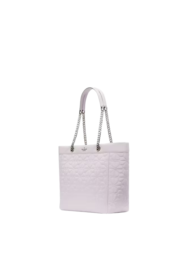 Kate Spade Spade Flower Quilted Nylon Tote Bag In Pale Amethyst Kk074