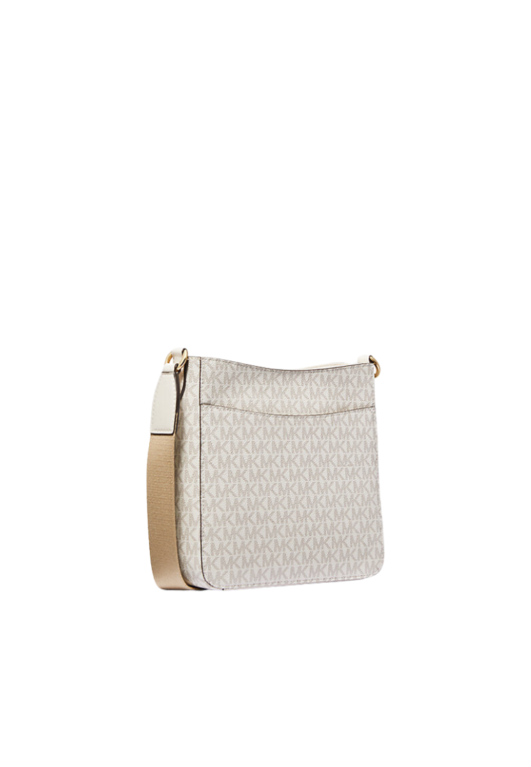 Michael Kors Jet Set Travel Small Signature Logo Messenger Bag In Light Cream Multi 35S4GTVC5B