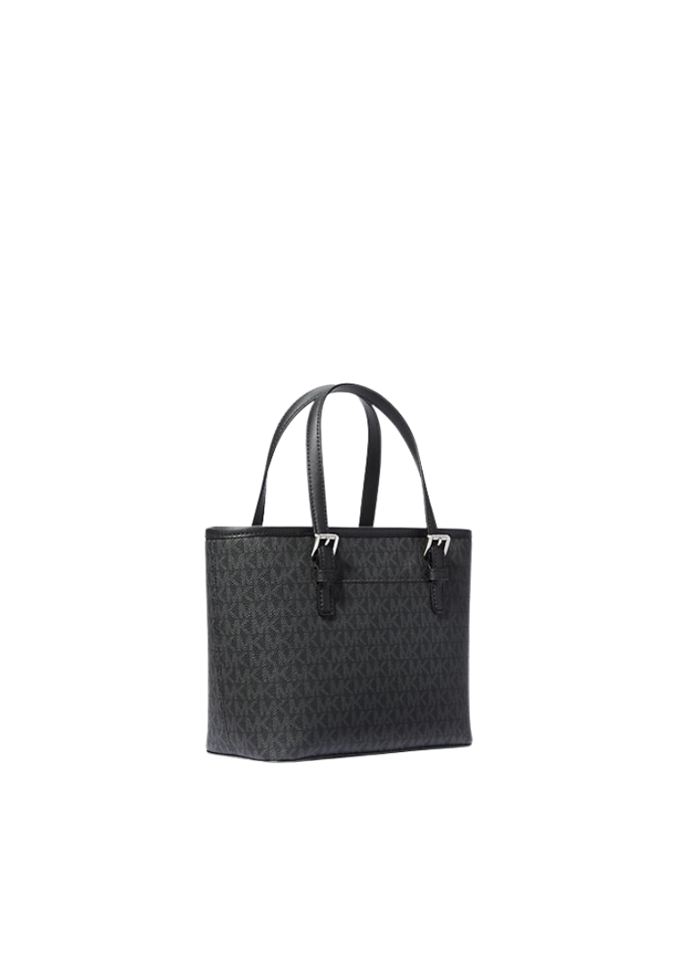 Michael Kors Jet Set Travel Tote Bag Extra Small Convertible In Black Noir 35T9STVT0B