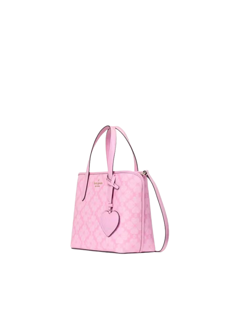 Kate Spade Flower Small Tote Bag With Heart Dangle In Parisian KK146