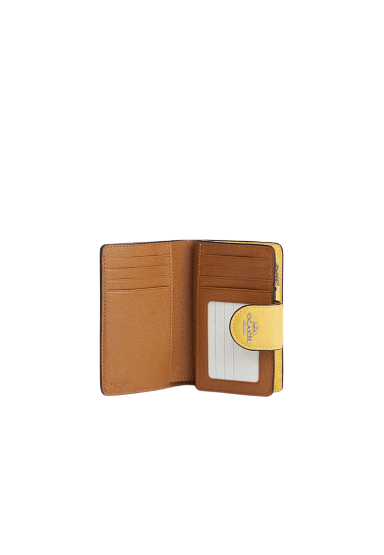 Coach Medium Corner Zip Wallet In Retro Yellow 6390