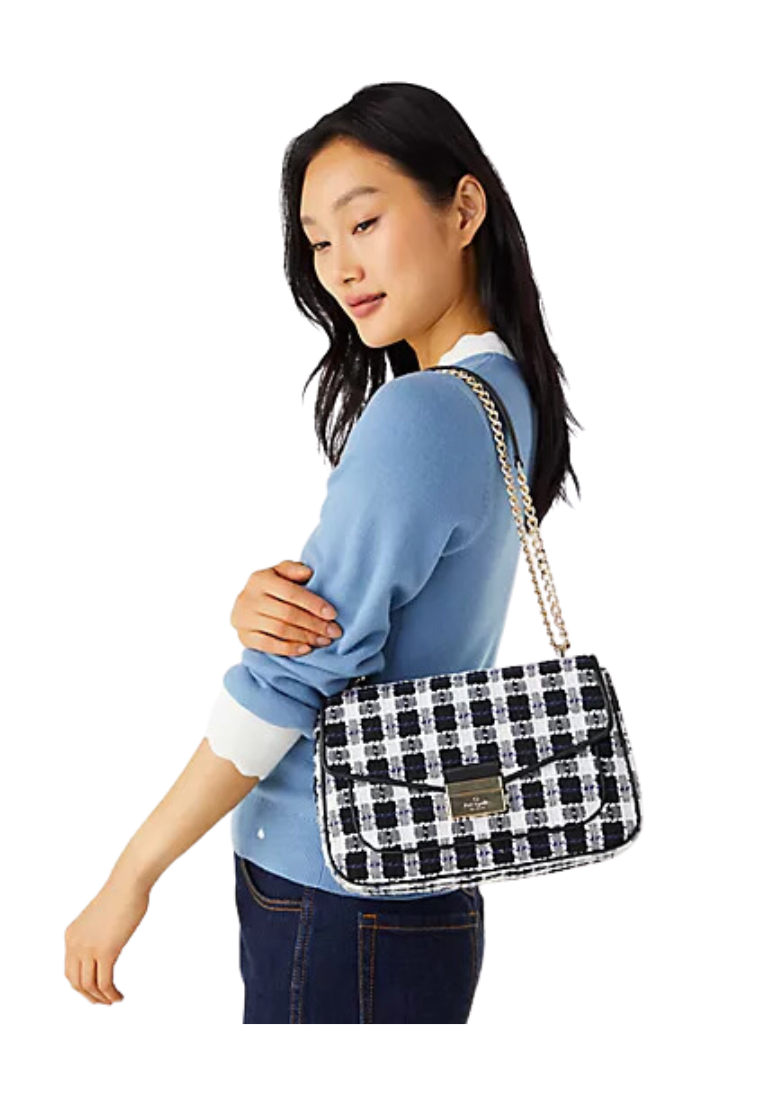 Kate Spade Carey Shoulder Bag Medium Flap In Black Multi KC492