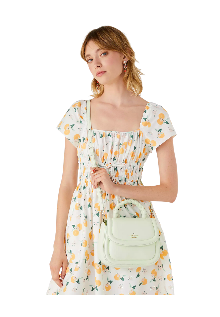 Kate Spade Puffy Crossbody Bag Top Handle In Lime Frost KC720