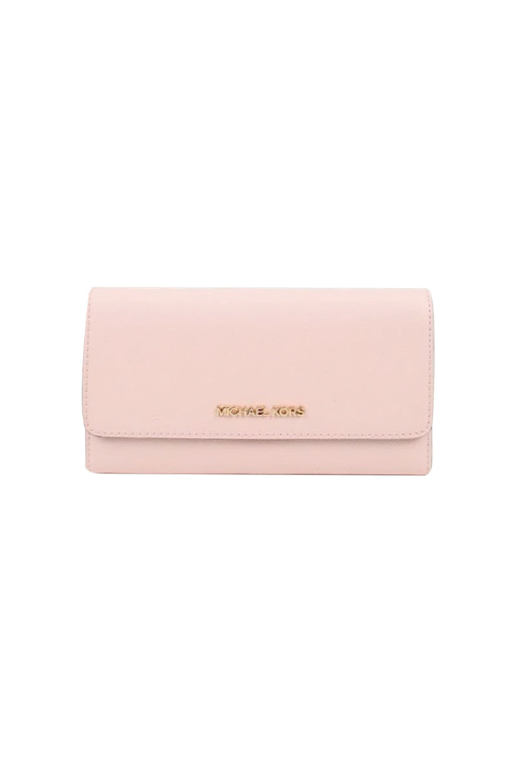 Michael Kors Large Jet Set Travel 35S8GTVF7L Trifold Wallet In Powder Blush