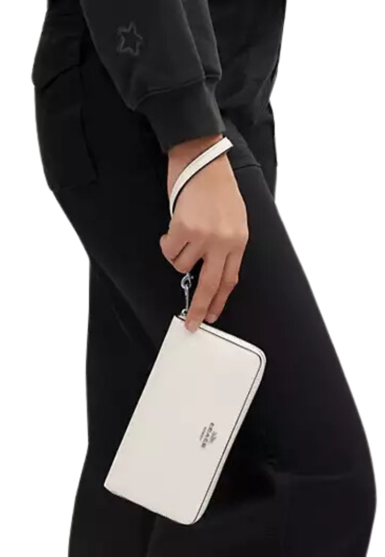 Coach Long Zip Around Wallet In Chalk CR623