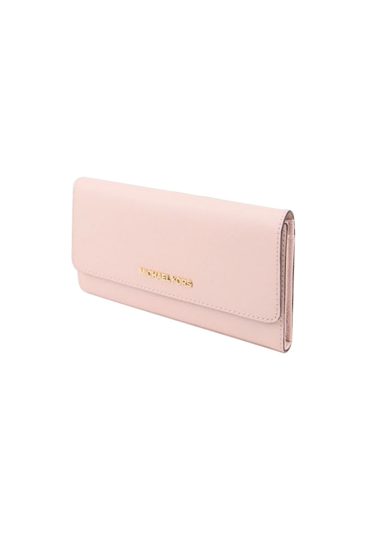 Michael Kors Large Jet Set Travel 35S8GTVF7L Trifold Wallet In Powder Blush