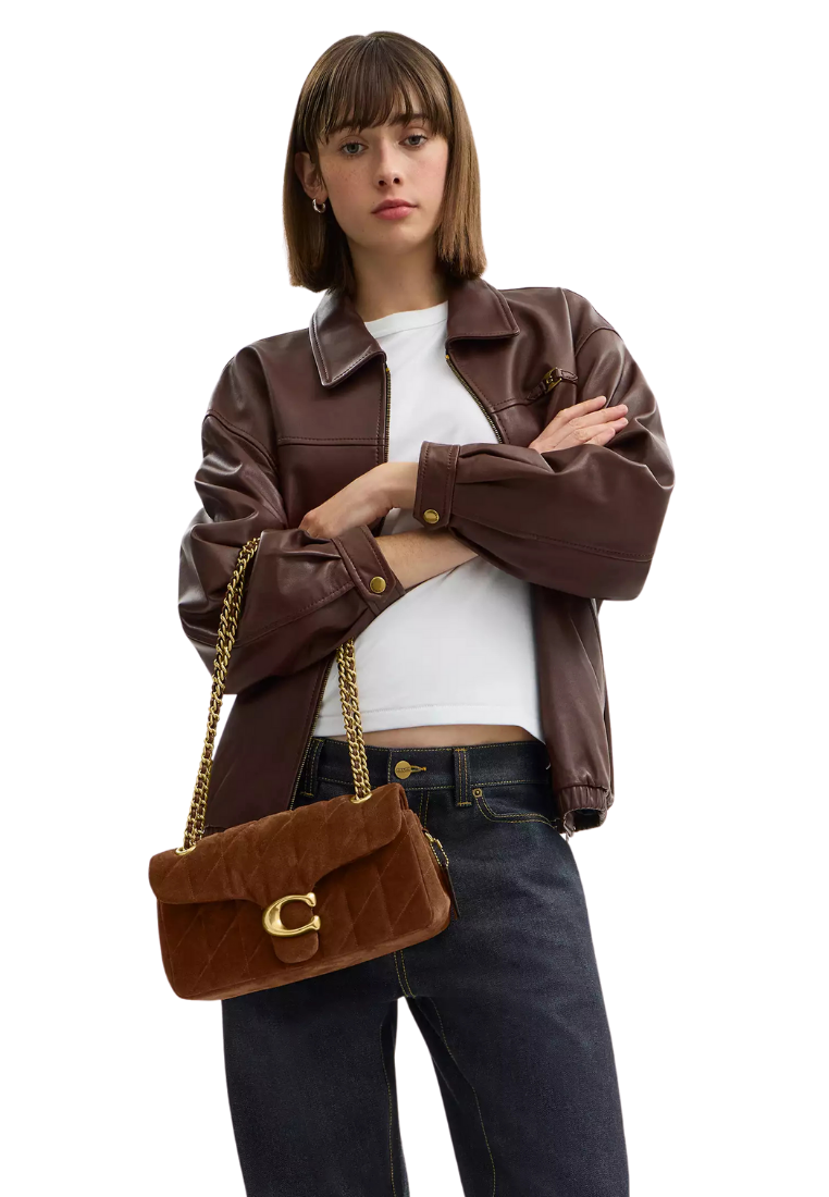 ( PREORDER ) Coach Tabby 26 With Quilting Shoulder Bag In Warm Brown CCK49