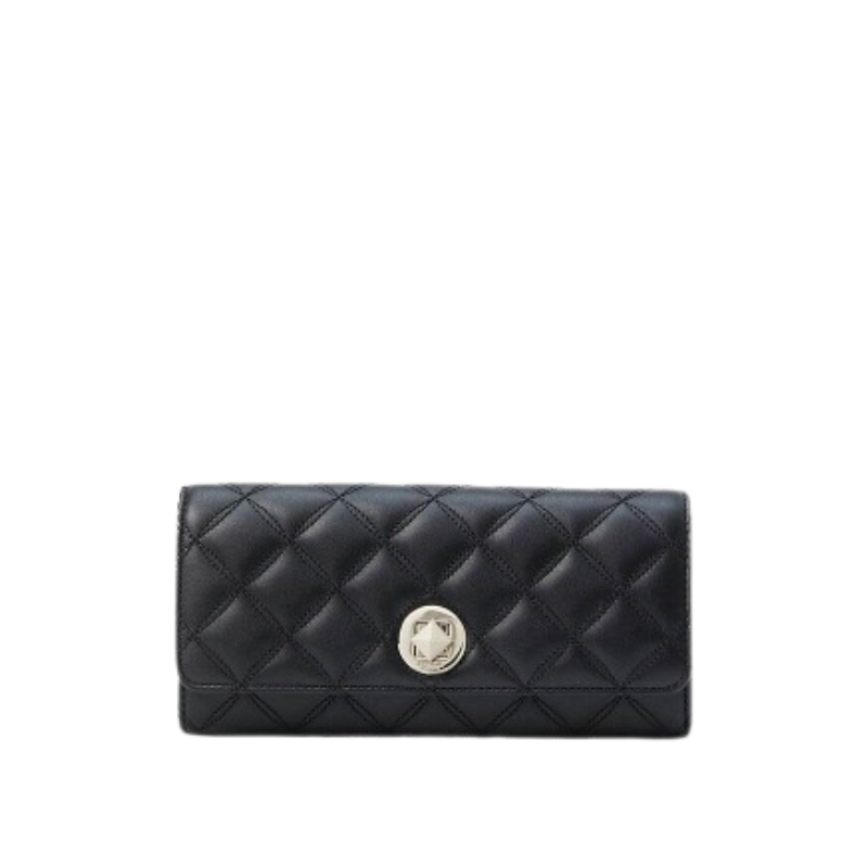 Kate Spade Natalia KA191 Boxed Large Turn Lock Wallet In Black