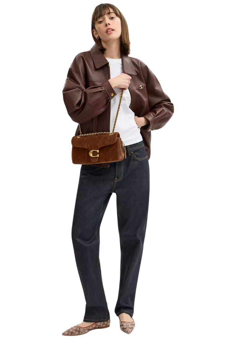 ( PREORDER ) Coach Tabby 26 With Quilting Shoulder Bag In Warm Brown CCK49