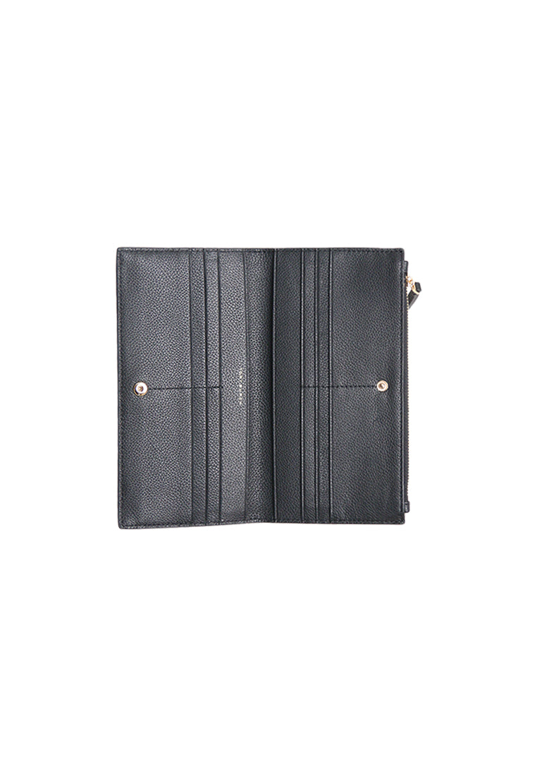 Tory Burch Blake Slim Wallet In Black Devorn Sand 177027