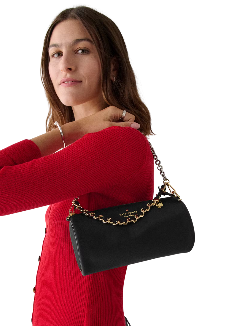 ( PREORDER ) Kate Spade Roulette Nylon Mini Convertible Crossbody Bag In Black KN200