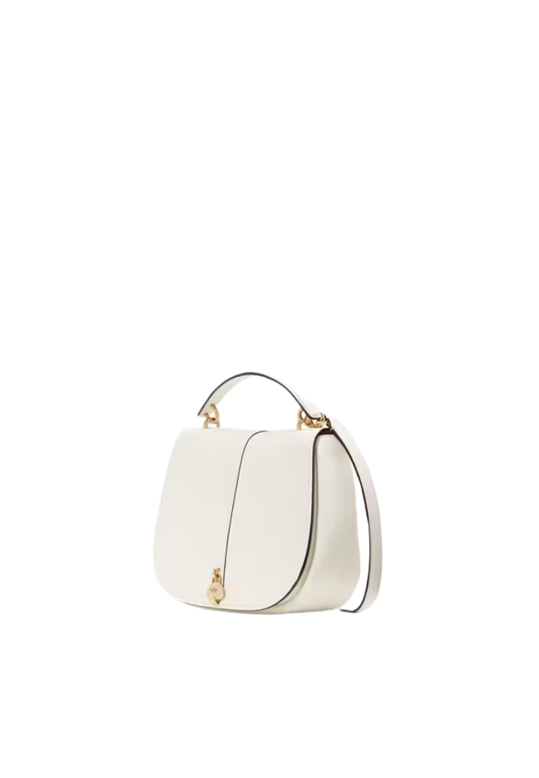 ( PREORDER ) Kate Spade Kayla Pebble Leather Saddle Bag In Meringue KL025