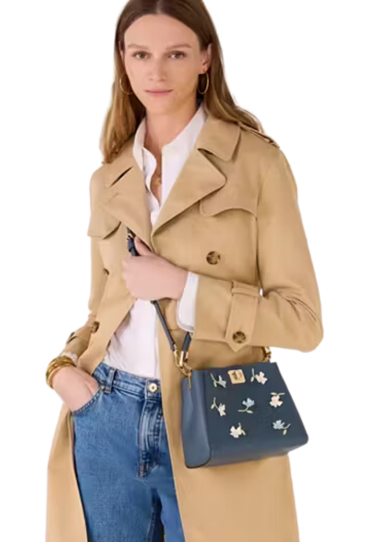 ( PREORDER ) Kate Spade Phoebe Applique Crossbody Bag In Bluestone Multi KK143