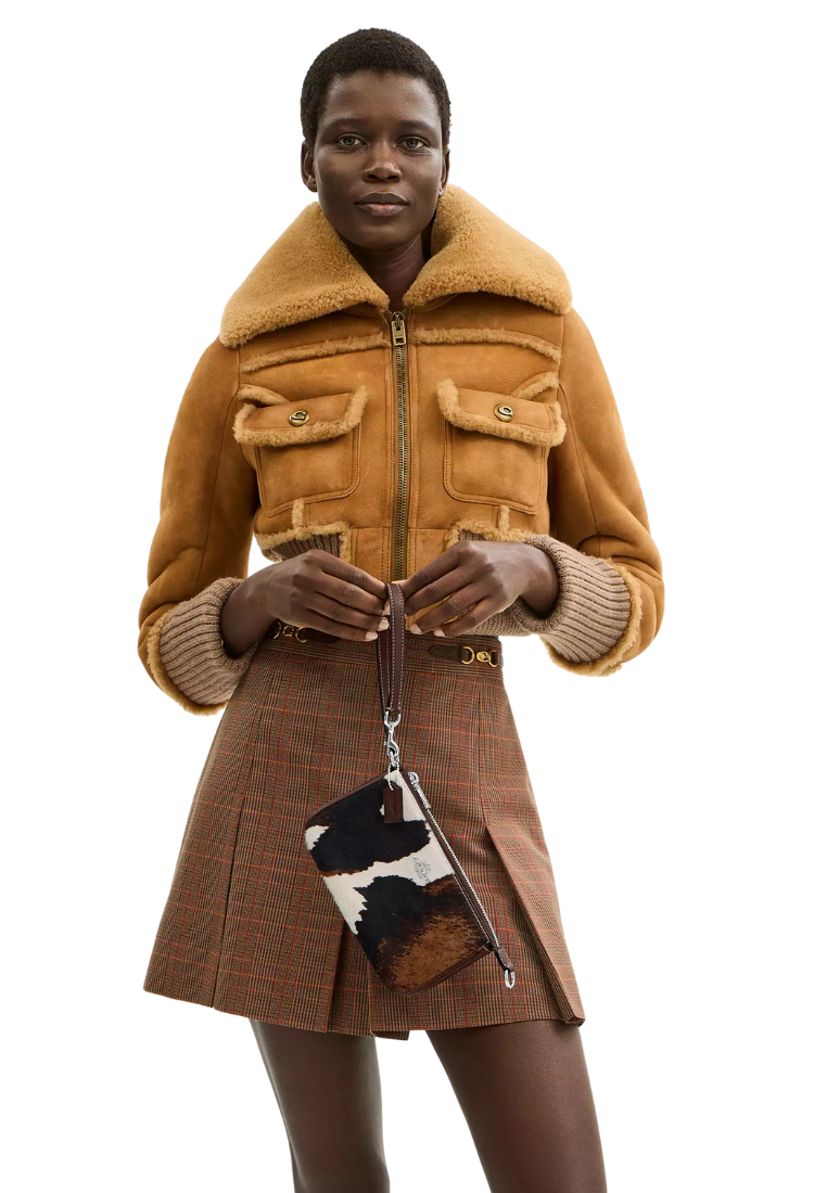 ( PREORDER ) Coach Nolita With Cow Print Shoulder Bag In Cow Multi CCV61
