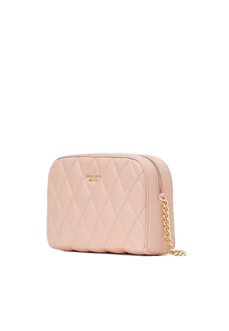 NWT $359 Kate Spade pink Carey Quilted Leather Mini Camera Bag Crossbody