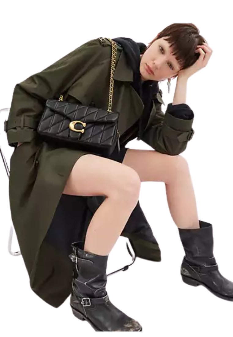 ( PREORDER ) Coach Tabby 26 With Pillow Quilting Shoulder Bag In Brass Black CP150