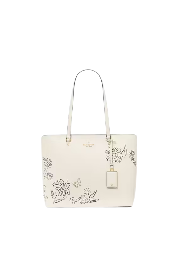 ( PREORDER ) Kate Spade Perforated Perfect Tote Bag In Meringue KL014