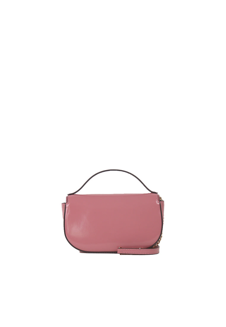 Tory Burch Emerson Patent Crossbody Bag In Pink Ginger 142346