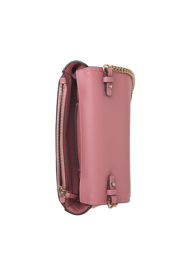 Tory Burch Emerson Patent Crossbody Bag In Pink Ginger 142346