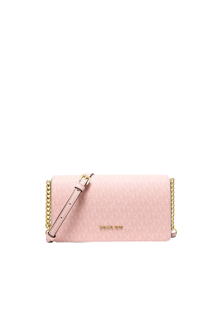 ( PREORDER ) Michael Kors Jet Set Medium Signature Logo Crossbody Bag In Powder Blush 35F5GTVC8V