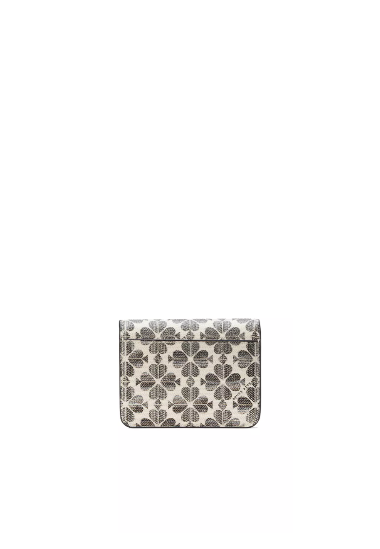 Kate Spade Signature Spade Flower Small Bifold Wallet In Black Multi KG493