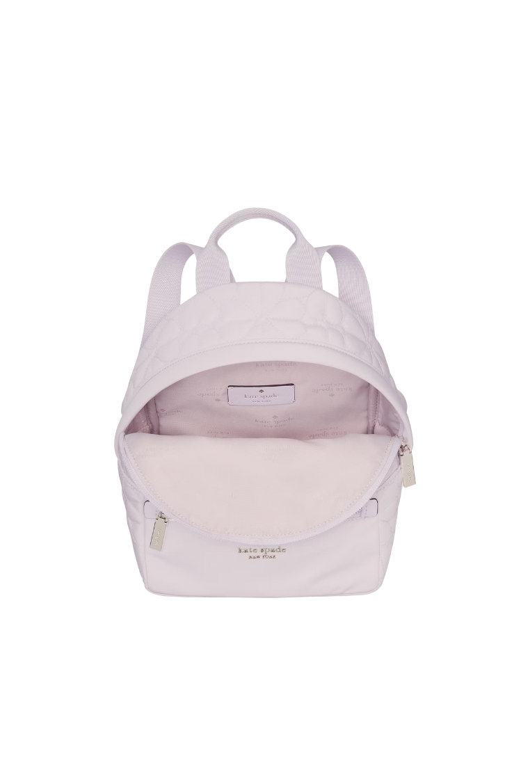 Kate Spade Spade Flower Quilted Small Backpack In Pale Amethyst KK158