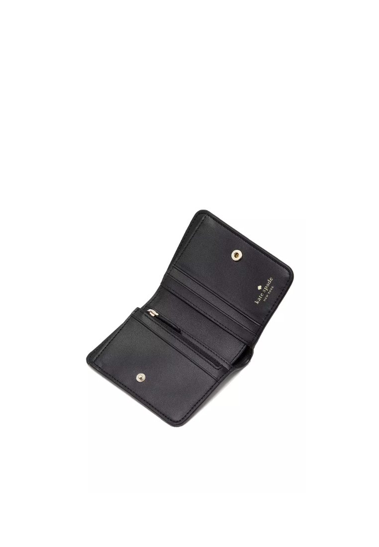 Kate Spade Signature Spade Flower Small Bifold Wallet In Black Multi KG493