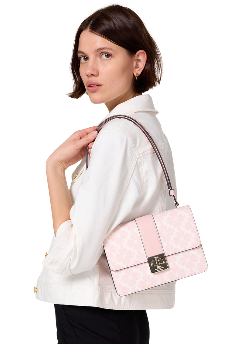 Kate Spade Spade Flower Small Shoulder Bag In Rose Smoke KK999
