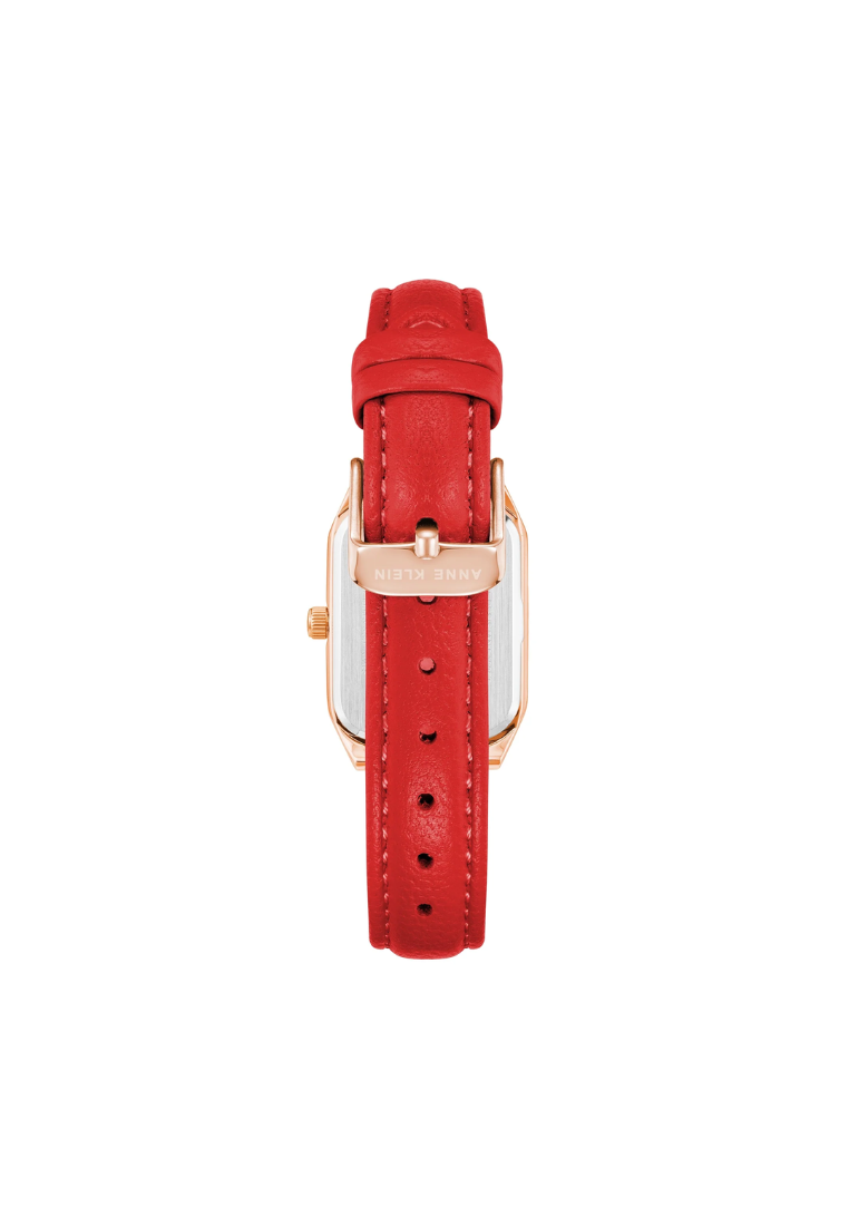 Anne Klein Women Gold Tone AK-3874RGRD Red Strap Watch