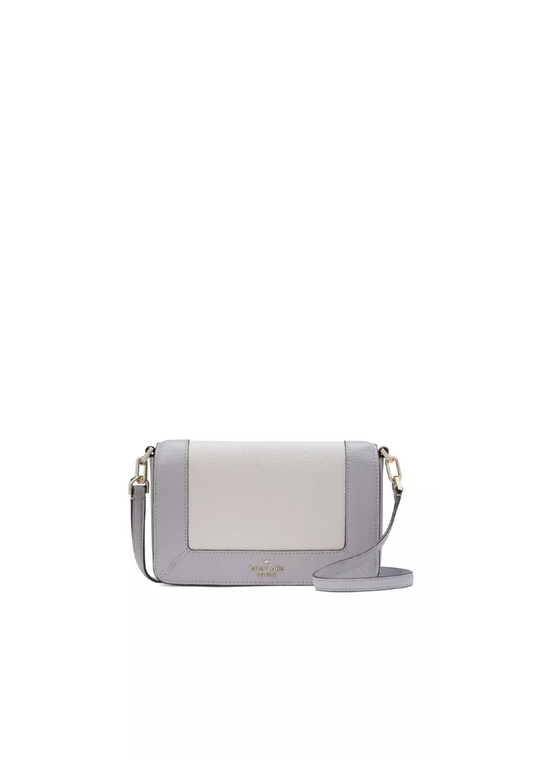 Kate Spade Lena Colorblock Mini Flap Crossbody Bag In Mountain Grey KH792