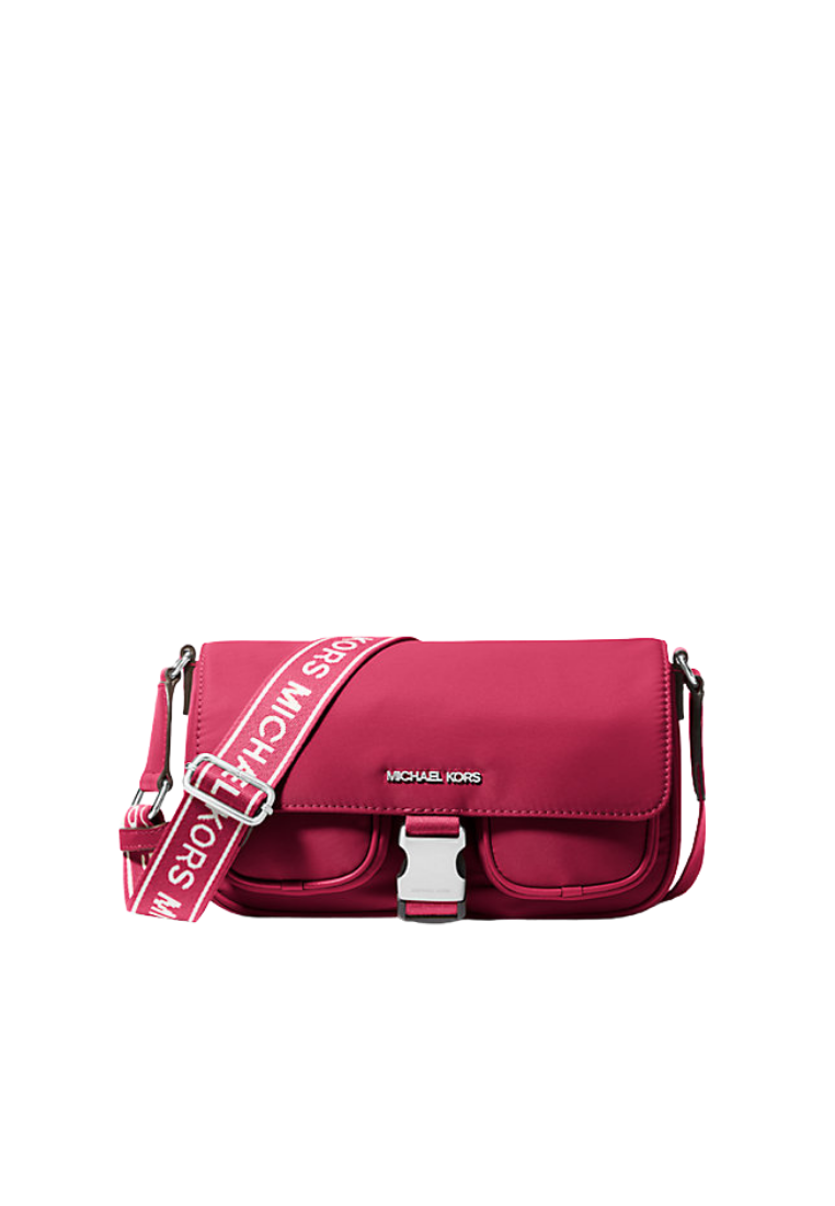 ( PREORDER ) Michael Kors Khai Medium Nylon Messenger Bag In Dark Raspberry 35T5S5FM6C