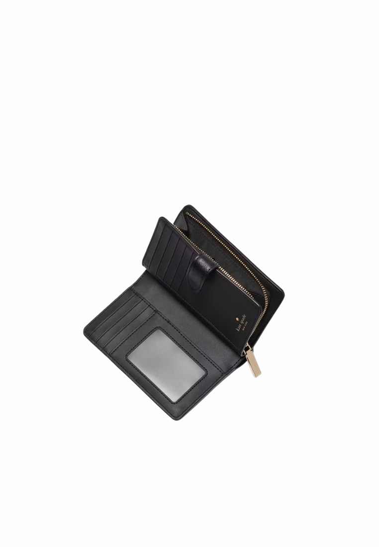 Kate Spade Madison Floral Applique Bifold Wallet In Black KL868