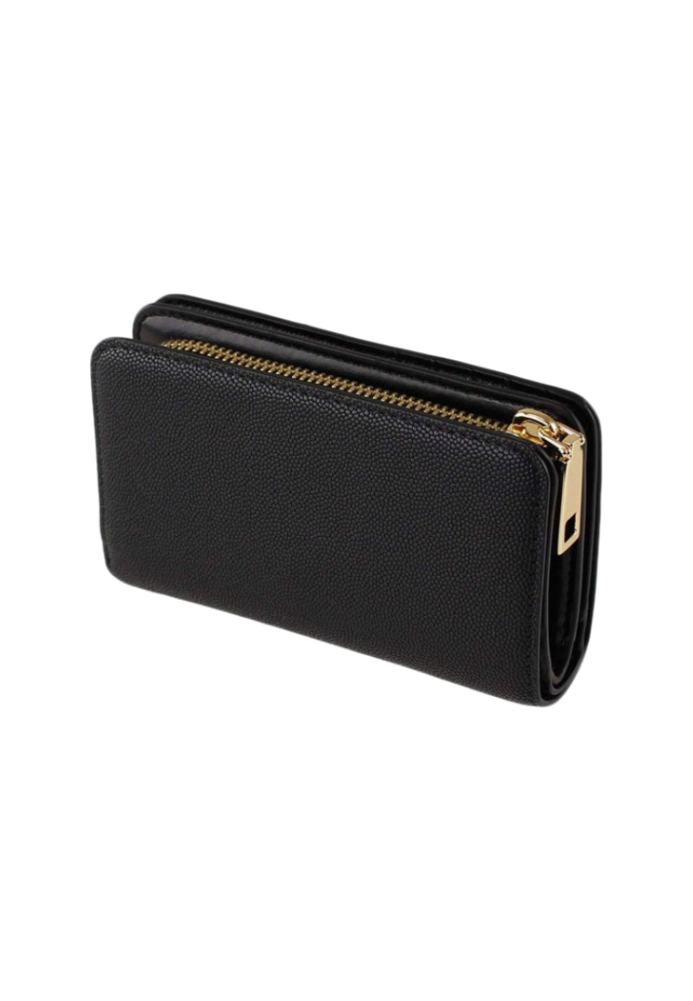 Marc Jacobs Medium Pebble Leather M0016990 Bifold Compact Wallet In Black