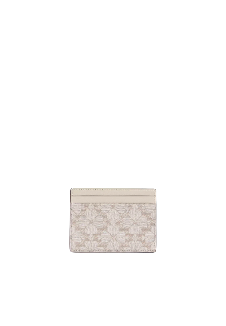 Kate Spade Flower Small Slim Card Case In Dark Beige KI371