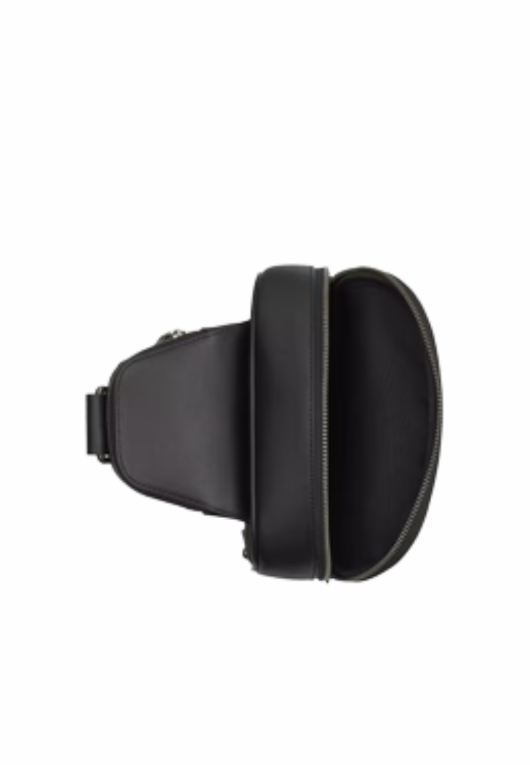 Coach Ethan Pack In Blocked Signature Canvas Sling Bag In Charcoal Black CZ393