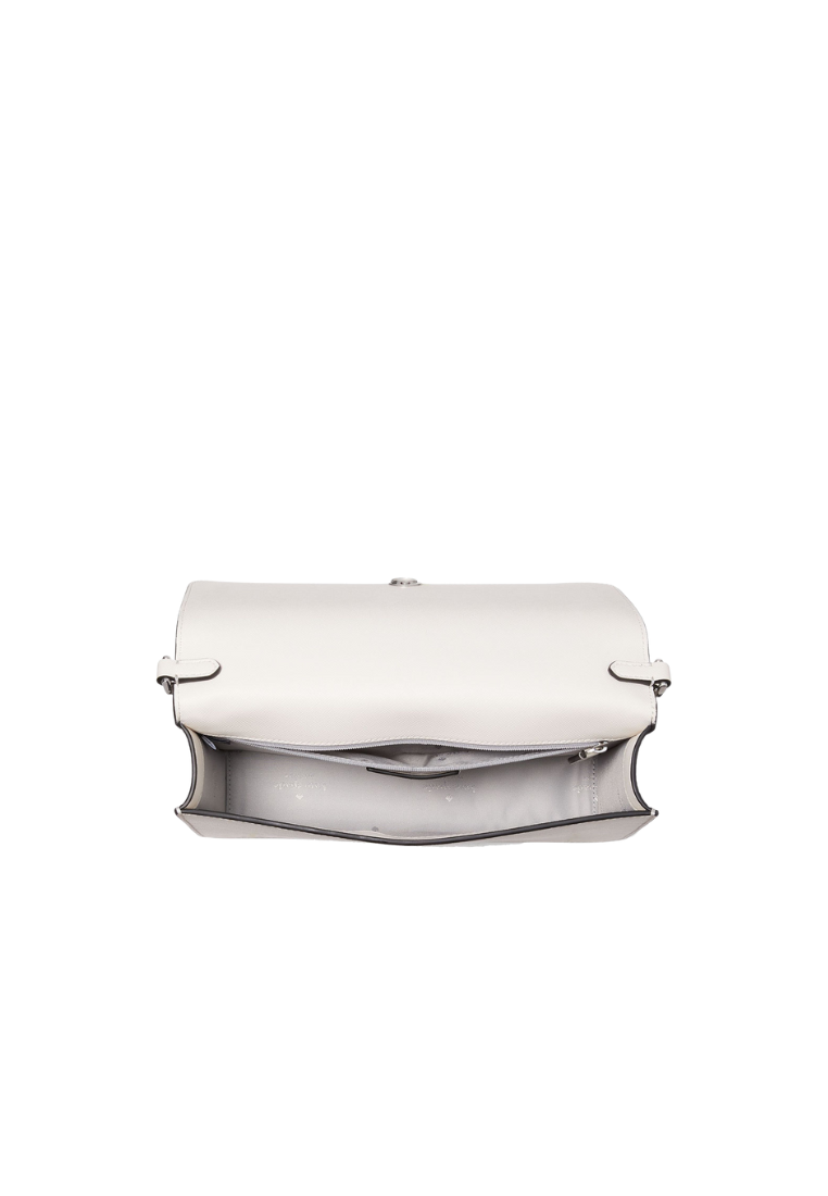 Kate Spade Madison Crossbody Bag Flap Convertible In Platinum Grey KC623