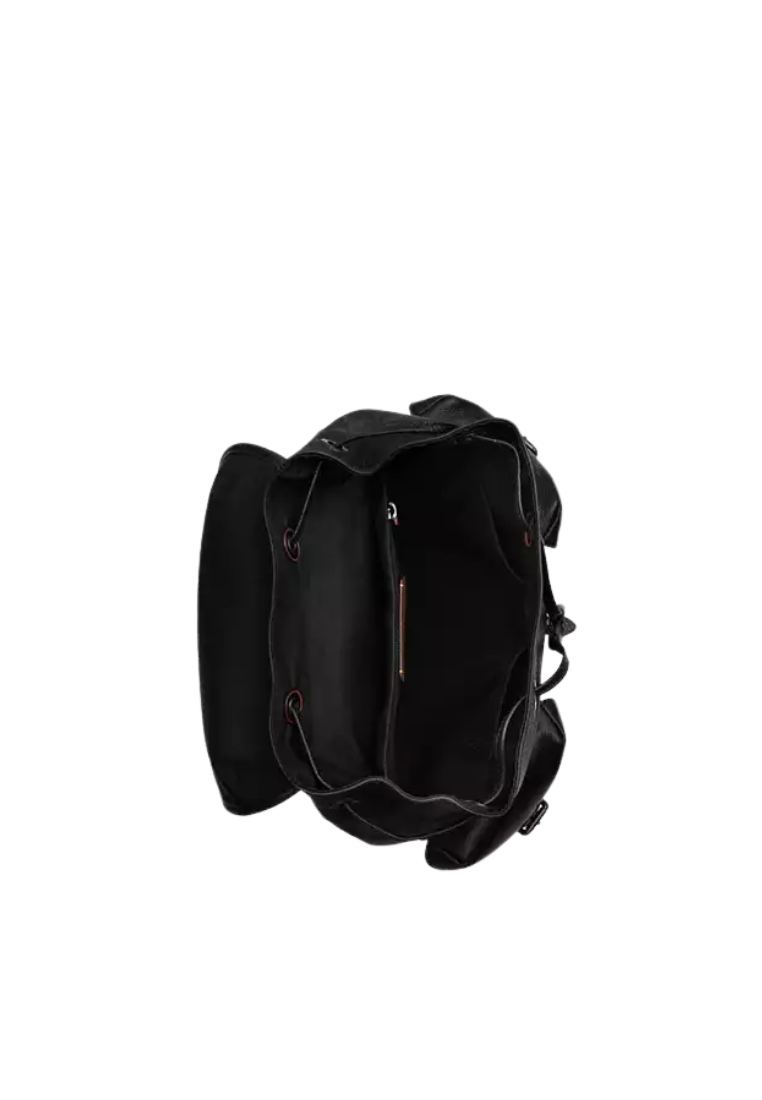 Coach Warner In Signature Canvas Backpack In Charcoal Black CY781