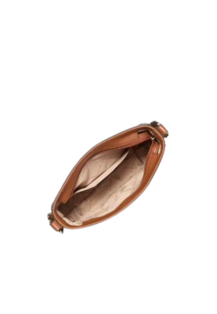 Michael Kors Jet Set Travel Small Signature Logo and Metallic Messenger Bag In Brown 35F4GTVC5I