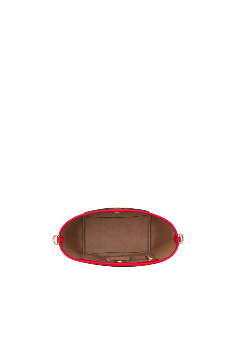 Coach City Bucket Bag Signature Canvas In Walnut Bold Red CT800