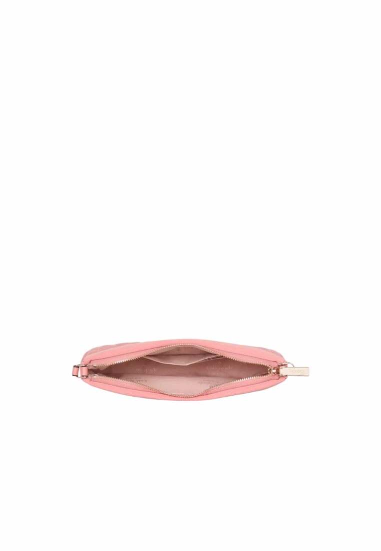 Kate Spade Spade Flower Wristlet Quilted Fabric In Terracotta KK255