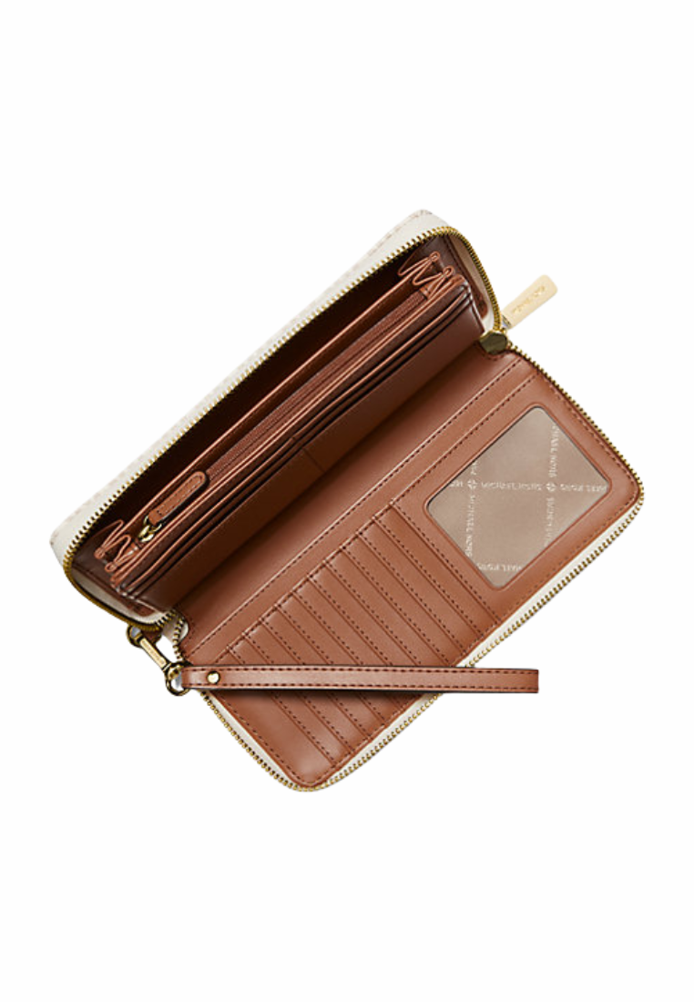 Michael Kors Jet Set Travel Continental Large Wallet 35F8GTVT3B In Brown Acorn