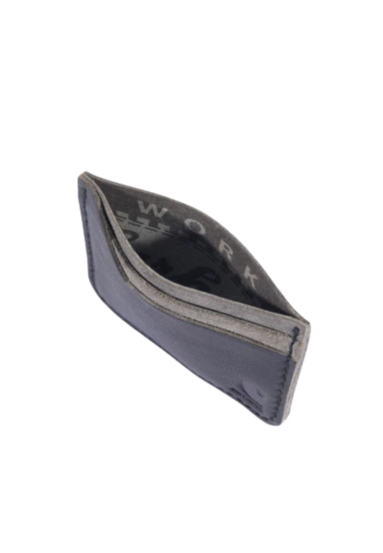 Carhartt Patina Leather Front Pocket Wallet In Black WW0390