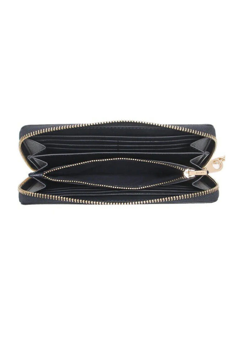 Coach Zip Around C3441 Long Wallet In Black
